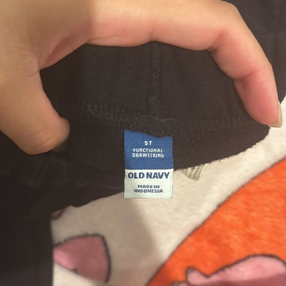 Kids Black Cargo Jogger Pants